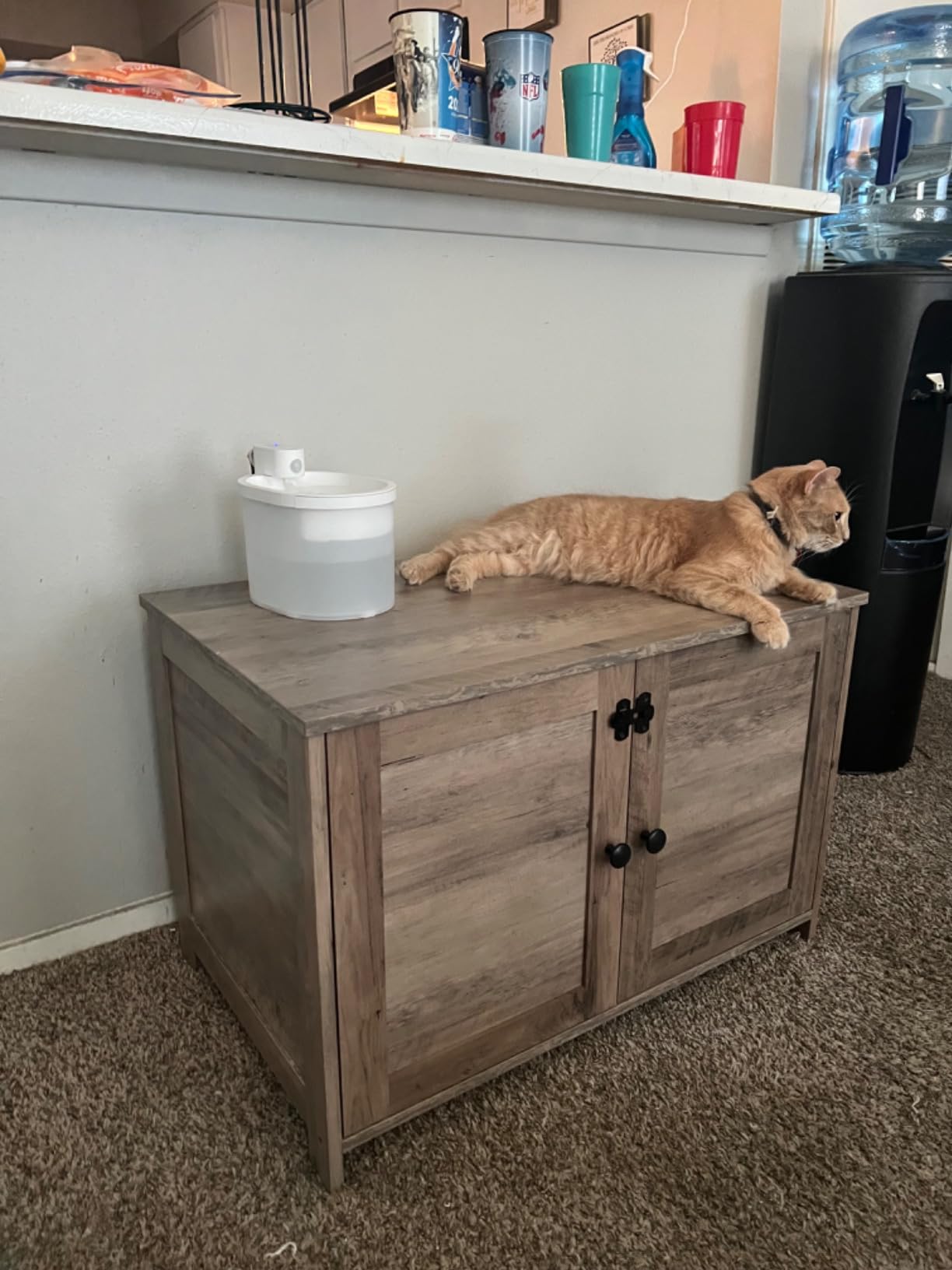 BG03MW01 Grey Cat Washroom Storage Bench photo review
